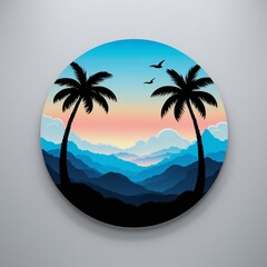 Beach Paradise Nature Scene Graphic Tee