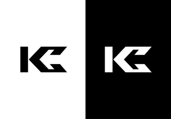 KC, CK initial letters monogram logo
