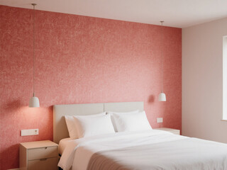 Wide-Angle Gentle red wallpaper ideal for soothing bedrooms