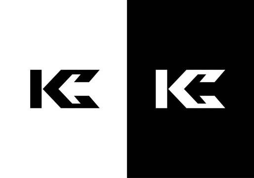 KC, CK initial letters monogram logo