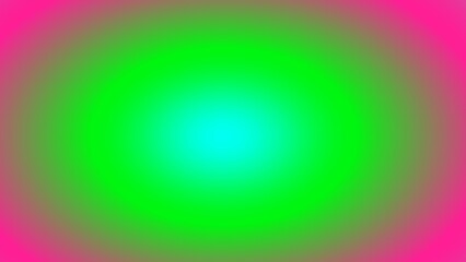 Vibrant concentric circles of neon green, cyan, and pink gradient