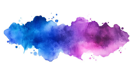 Obraz premium A set of striking blue and green watercolor stains with rich texture, isolated on a transparent background