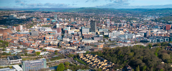 Aerial Panorama Sheffield Skyline 