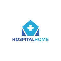 Obraz premium Hospital Home Logo Medical Simple