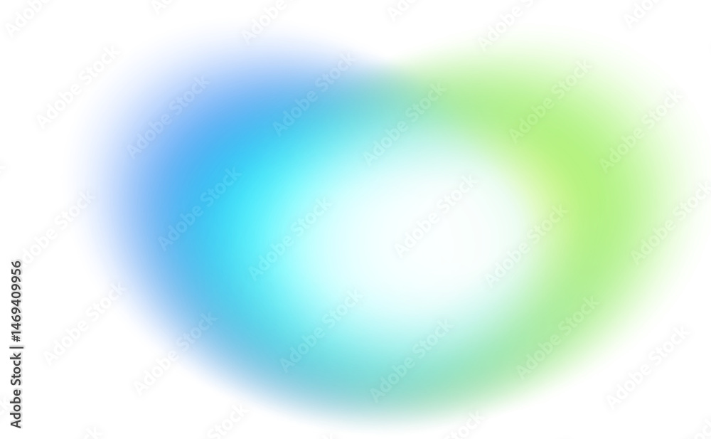 Wall mural abstract glowing color gradients shape effect on transparent background. vibrant multicolored blurre