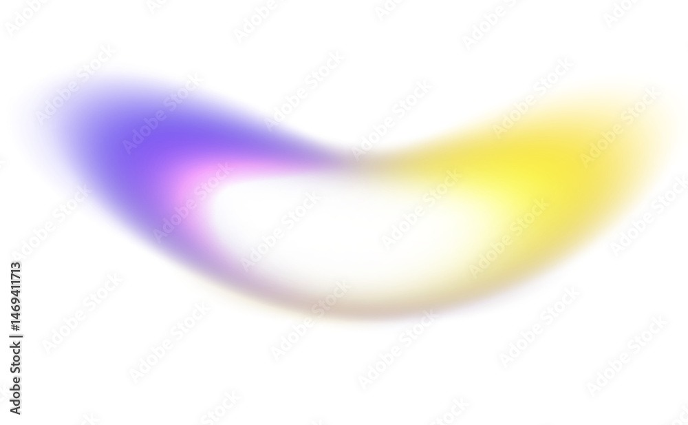 Wall mural abstract glowing color gradients shape effect on transparent background. vibrant multicolored blurre