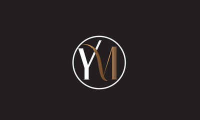 YM, MY , Y , M , Abstract Letters Logo Monogram	