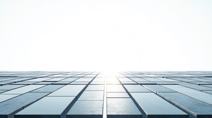 Solar panels in neat rows soaking sunlight on a clear white background.
