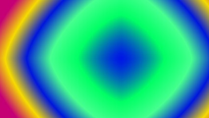 Vibrant concentric diamond of blended rainbow hues