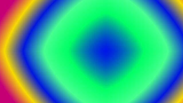 Vibrant concentric diamond of blended rainbow hues