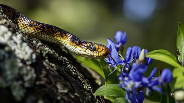 Snake on a Tree Branch