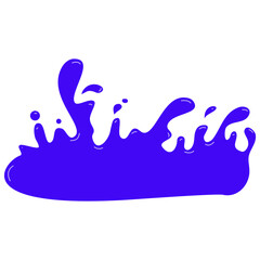 Fluid splash abstract. Water splash silhuettes set vector illustration, Colorful water splash vector silhouettes