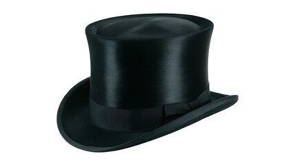 black top hat isolated on white