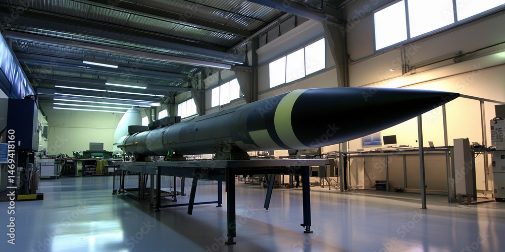 Aufkleber advanced facility showcases missile assembly operations generative ai
