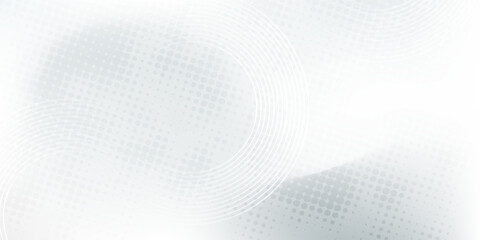 Obraz premium abstract background of circle and dot pattern on white background and gray gradient