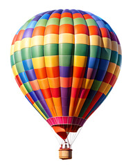 Fototapeta premium hot air balloon isolated on white background PNG , AI GENERATED