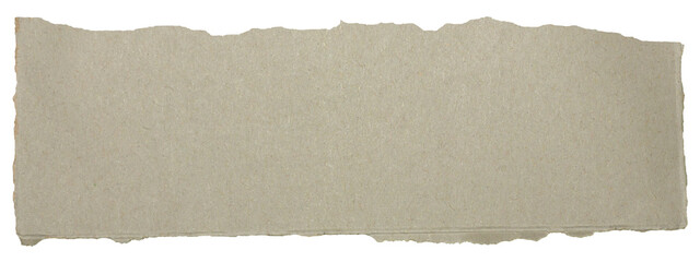 Torn Grey Paper Edge Pieces Isolated on Transparent Background
