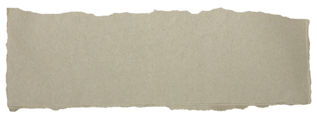 Torn Grey Paper Edge Pieces Isolated on Transparent Background