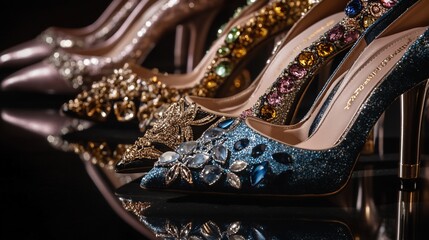 Opulent Embellished High Heels: A Luxurious Footwear Collection
