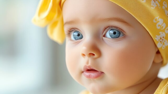 Close-up of a baby&acirc;&euro;&trade;s chubby cheeks, soft diffused lighting, ultra-realistic details.