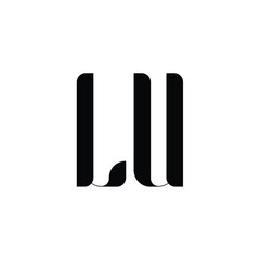 LU monogram logo design letter text name symbol monochrome logotype alphabet character simple logo