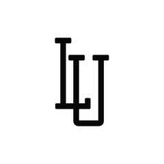 LU monogram logo design letter text name symbol monochrome logotype alphabet character simple logo