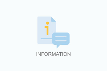 Fototapeta premium Information Icon Or Logo Isolated Vector Illustration