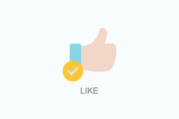 Obraz premium Like Icon Or Logo Isolated Vector Illustration