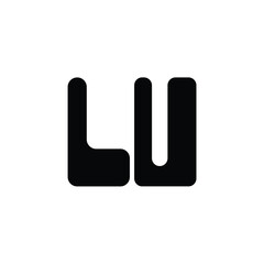 LU monogram logo design letter text name symbol monochrome logotype alphabet character simple logo