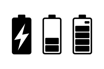 Fototapeta premium Battery charge level indicator icon vector design