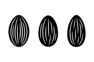 Sunflower seeds black and white vector illustration