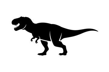 Tyrannosaurus rex dinosaur silhouette vector image