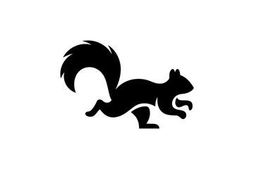 Squirrel silhouette running vector image download © Apon