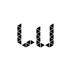 LU monogram logo design letter text name symbol monochrome logotype alphabet character simple logo