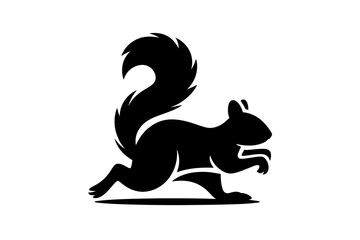 Running squirrel silhouette vector image graphic © Apon