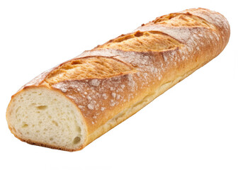 Baguette Slice isolated on a transparent background.