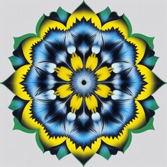 Modern Mandala with Yellow and Black Accents