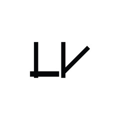 LV monogram logo design letter text name symbol monochrome logotype alphabet character simple logo