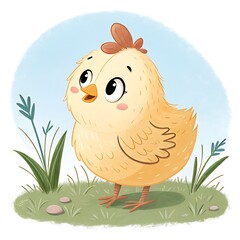 easter chicken with egg