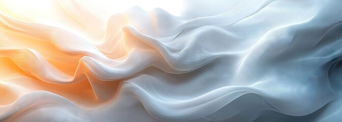 Fototapeta premium Fluid, elegant folds of soft, light fabric.