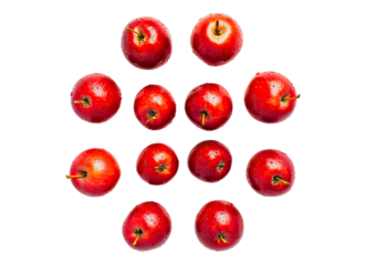 Freshly washed red apples