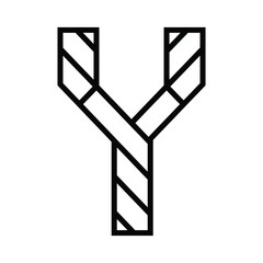 Modern and Minimal  letter Y logo design template.