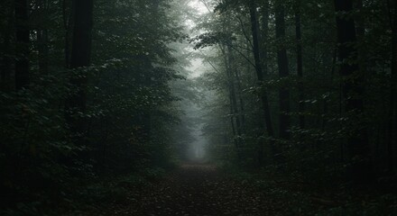 Fototapeta premium Misty forest path