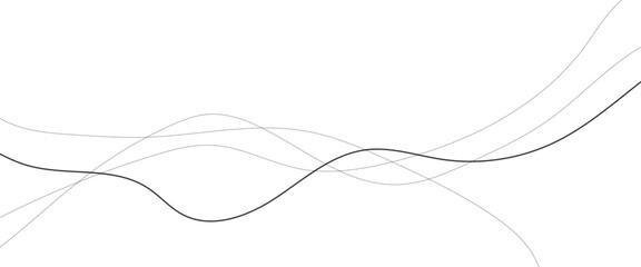 Abstract wavy black and white curved lines. 