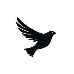 Obraz premium Simple Bird Icon Transparent Background
