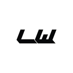 LW monogram logo design letter text name symbol monochrome logotype alphabet character simple logo