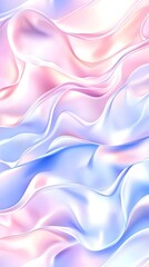 Fototapeta premium Abstract swirling pattern of pink and blue iridescent fabric