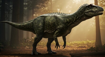 Walking Dinosaur in Forest