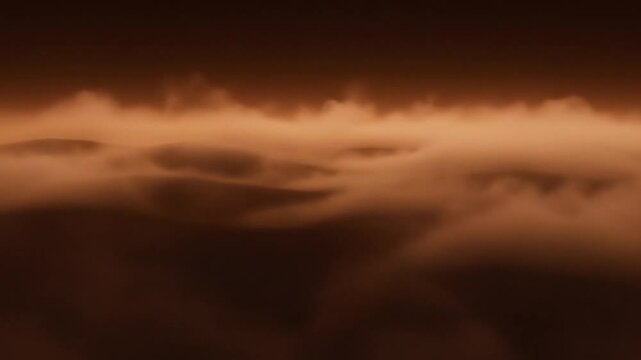 Surreal Misty Hills Animated Background in Warm Sepia Tones
