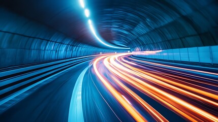 Speed with Light Trails, Tunnel, and Highway.